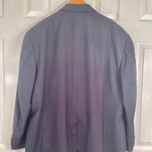 MENS BLAZER CHARCOAL 100% WORSTED WOOL S-42R - Picture 3 of 5